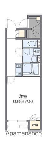 クレイノグレイス上津Ⅲ(1K/1階)の間取り写真