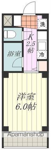 パンシオン山越NO1(1K/2階)の間取り写真