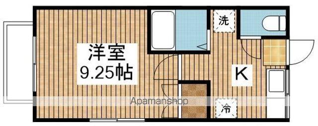 サンセリテ(1K/1階)の間取り写真