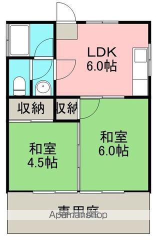 畠中アパート(2DK/1階)の間取り写真