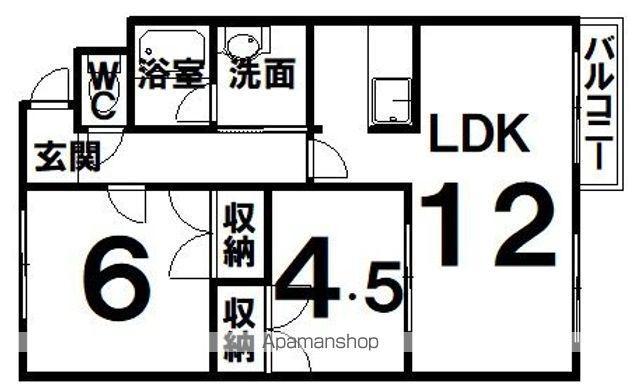 クレアコート(2LDK/2階)の間取り写真