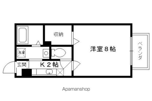 相深荘(1K/2階)の間取り写真