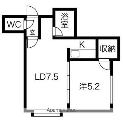 アンファン47(1LDK/3階)の間取り写真