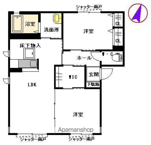 メゾン20 A(2LDK/1階)の間取り写真