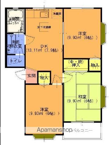 アネックス21高林(3DK/1階)の間取り写真