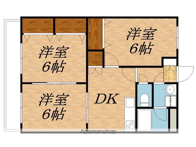 マンションブルーベリーズ(3DK/2階)の間取り写真