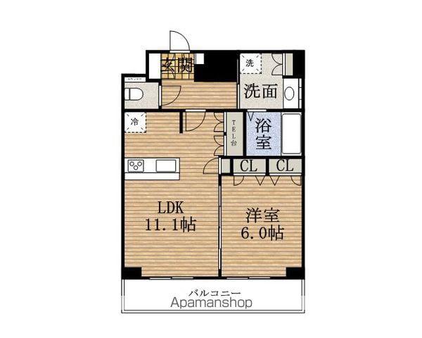PRESSANCE本町ジョイス(1LDK/11階)の間取り写真