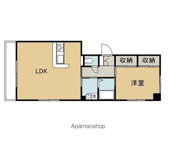 森ビル(1LDK/4階)の間取り写真