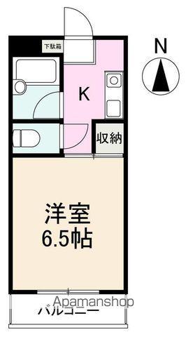 グランデ21(1K/1階)の間取り写真