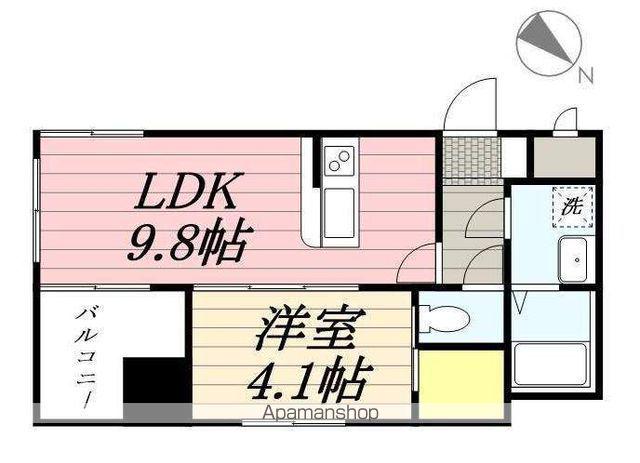 COCCINELLE(1LDK/11階)の間取り写真