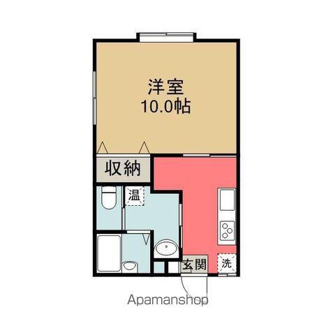 ルミエール伊豆(1K/2階)の間取り写真