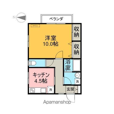 グランドール(1DK/1階)の間取り写真