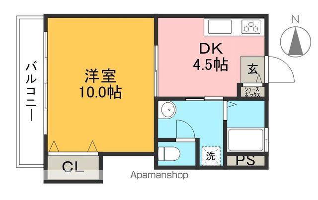 セントファーム 2(1DK/3階)の間取り写真