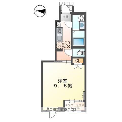 スターテラスⅡ南蔵王町(1K/1階)の間取り写真