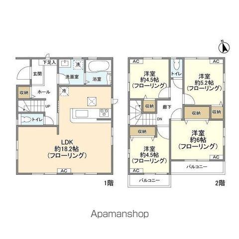 つくばエクスプレス 流山セントラルパーク駅 徒歩17分 2階建 築4年(4LDK)の間取り写真