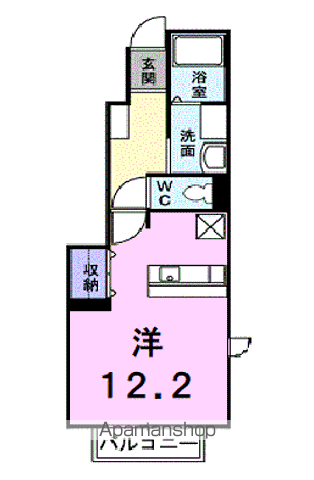 アイ・ビーコートA(ワンルーム/1階)の間取り写真