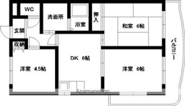 プリモディーネ高石(3DK/5階)の間取り写真