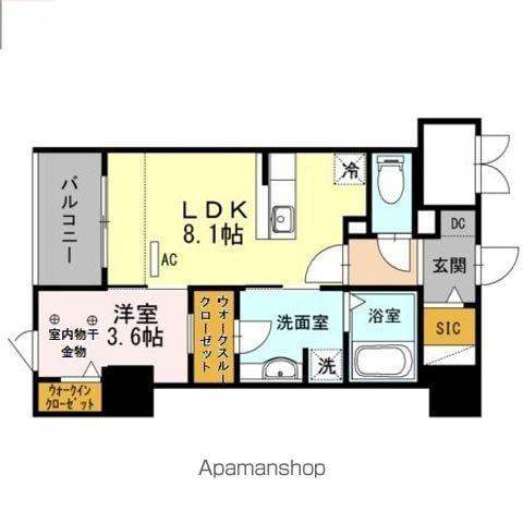 アガティス東静岡(1LDK/7階)の間取り写真