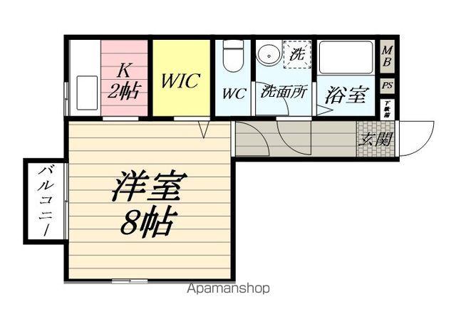 メゾンドール・岩井口(ワンルーム/3階)の間取り写真