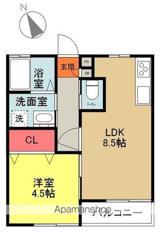 YACHIYO FOREST(1LDK/2階)の間取り写真