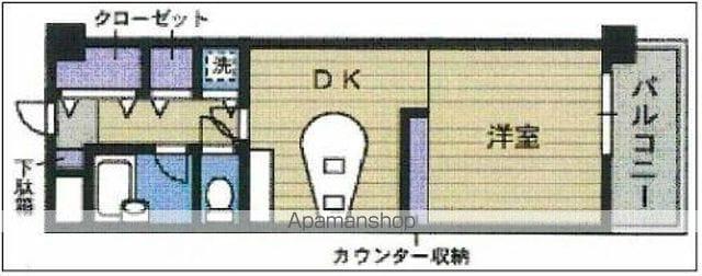 メゾン・ド・アーベリール(1DK/6階)の間取り写真