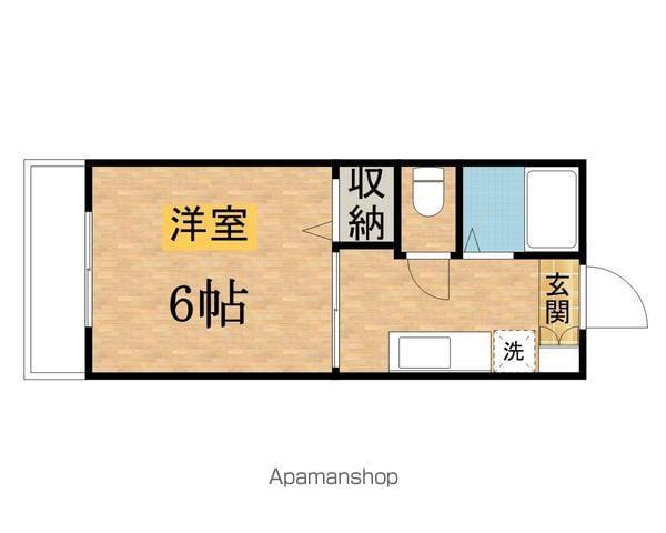 エクセレントフィール(1K/2階)の間取り写真