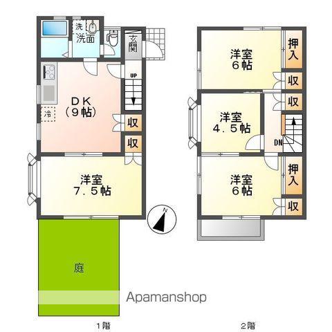 ルーミー牛久１９号館(4DK)の間取り写真