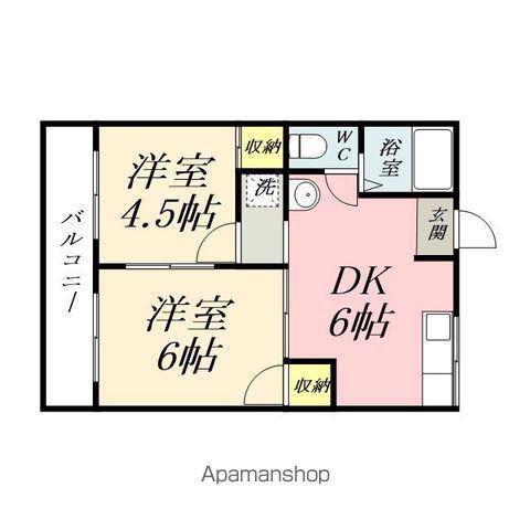 エトワール高屋ビル(2DK/3階)の間取り写真