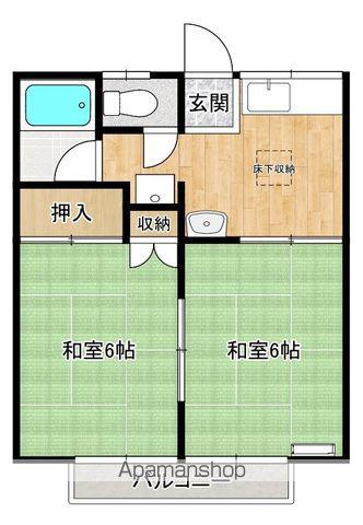 メゾンビィーズ(2K/2階)の間取り写真