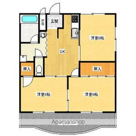 メゾン菊寿台(3DK/3階)の間取り写真