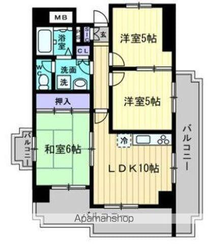 リアライズ上福岡(3LDK/6階)の間取り写真