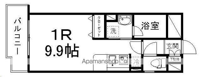アーバンプラザ立町(ワンルーム/9階)の間取り写真