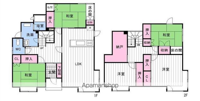 函館本線 白石駅(ＪＲ北海道) 徒歩10分 2階建 築39年(5LDK)の間取り写真