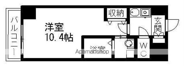 サウス名駅(1K/3階)の間取り写真