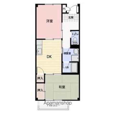 サープラスⅡ牟都志(2DK/1階)の間取り写真