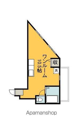 ウインドワード翔Ⅰ(ワンルーム/3階)の間取り写真