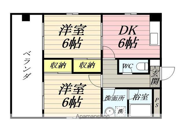 M・HILLS30(2DK/2階)の間取り写真