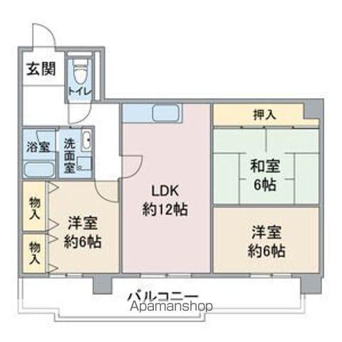 レジデンス千代田(3LDK/8階)の間取り写真