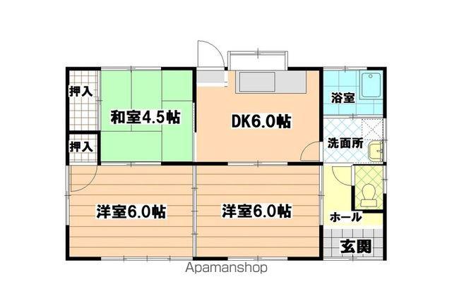 鹿児島本線 新宮中央駅 徒歩34分 1階建 築44年(3DK)の間取り写真