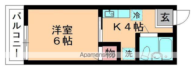 シティハイムフローラ(1K/1階)の間取り写真