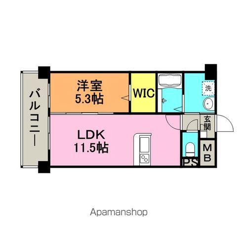 エスペランサ久留米駅前(1LDK/3階)の間取り写真