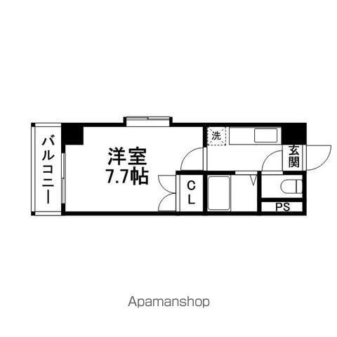 アリビオ百年橋通(1K/7階)の間取り写真