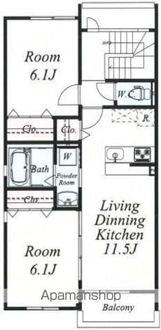 コーエー アビタシオン(2LDK/3階)の間取り写真