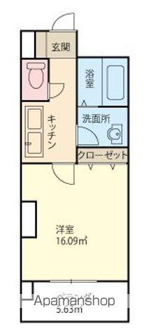 グランステージ春日(1K/2階)の間取り写真