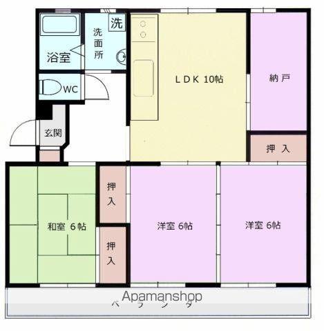 コーポやまたけ(3SLDK/3階)の間取り写真
