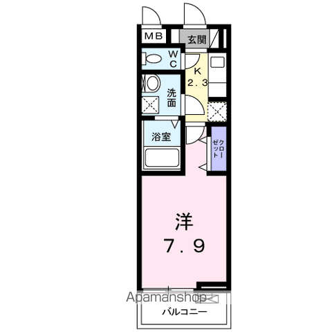 プレッソ リンクウ(1K/3階)の間取り写真
