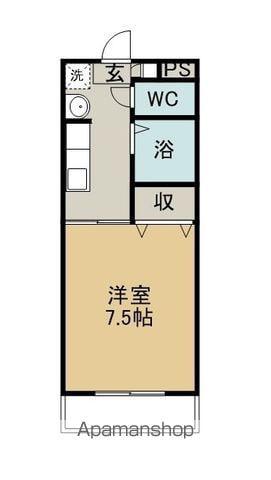 アネモス新舞子(1K/2階)の間取り写真