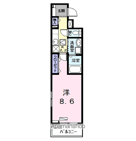 サンエリハA(1K/1階)の間取り写真