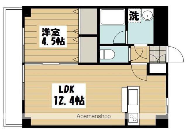 ルネス東海岸(1LDK/2階)の間取り写真