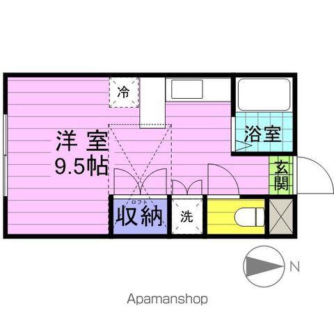 ケントハウス中野栄(ワンルーム/1階)の間取り写真